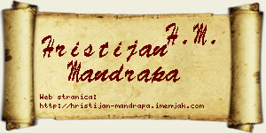 Hristijan Mandrapa vizit kartica